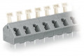 Barr borne ci 7.5/7.62mm 3 p/a/pouss 2 br/a souder/l5.5mm/gris