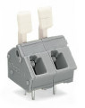 Borne pour ci  poussoir manuel 2,5mm² pas 7.5/7.62mm 4 pôles, gris