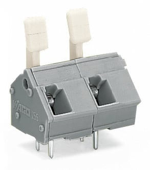 Borne pour ci  poussoir manuel 2,5mm² pas 10/10,16mm 7 pôles, gris