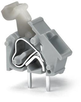 Borne modulaire pour ci  bouton-poussoir 2,5mm² pas 5/5.08mm 1 pôle, gris clair - Wago - 256843