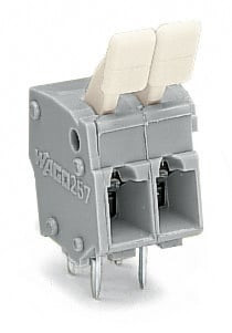 Borne pour ci  poussoir manuel 2,5mm² pas 5/5.08mm 9 pôles, gris