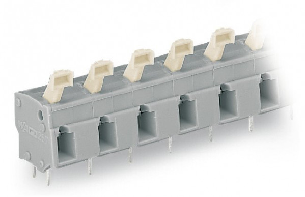 Barrettes a bornes pour circuits imprimes, 2 broches a souder,poussoir droit,9 p - Wago - 257609