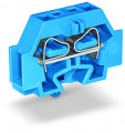 Borne modulaire 2c / 4 mm² / bleu / pied de fixation