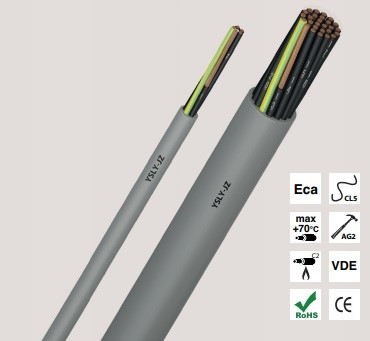 Câble souple ysly-jz 7g1 gris numérotés gaine pvc transparent c50 - NoName - 14130352