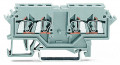 Borne de passage double 2,5 mm² / gris