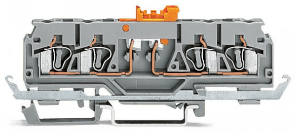 Borne sectionnable et de mesure pour avec rail de contact pour continuité avec o