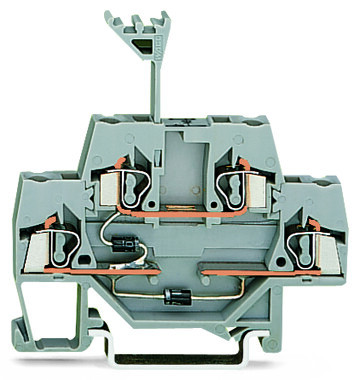 Borne à diodes à 2 étages avec 2 diodes 1 n 4007 / circuit 2