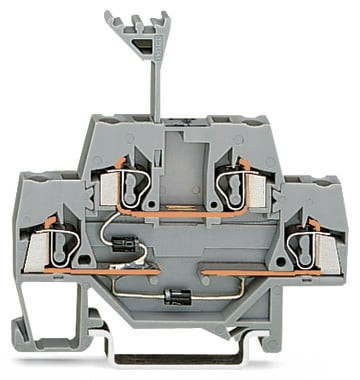 Borne à diodes à 2 étages avec 2 diodes 1 n 4007 / circuit 1