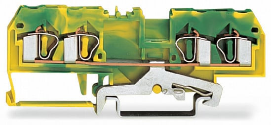 Borne de protection 4c / 4 mm² / cfmc / vert-jaune / eex e