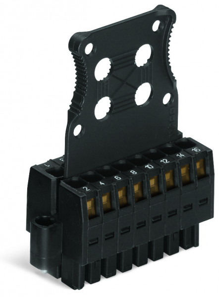 Connecteur femelle pour 1 conducteur 100% protégé contre l'inversion, noir - Wago - 7131103/1079037/0