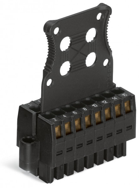 Connecteur femelle pour 1 conducteur 100% protégé contre l'inversion, noir