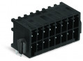 Connecteur mâle tht, 2 rangées 0.8 x 0.8 mm solder pin coudé, noir
