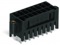 Connecteur mâle tht, 2 rangées 0.8 x 0.8 mm solder pin droit, noir