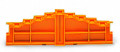 Plaque d'extrémité pour 4 niveaux / epaisseur 7,62 mm / orange