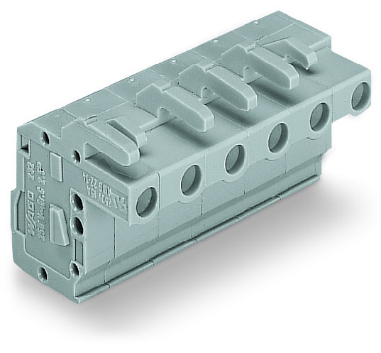 Connecteur femelle coudé avec cage clamp, 2 pôles
