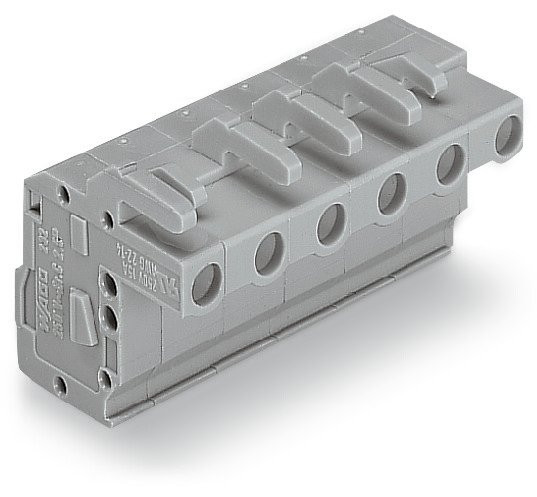 Connecteur femelle coudé avec cage clamp, 5 pôles
