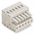 Connecteur femelle détrompé / 8 pôles / 1,5 mm² / pas 3,5 mm / gris clair