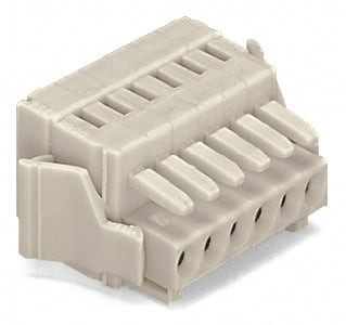 Connecteur femelle détrompé / 12 pôles / cliquets de verrouillage / pas 3,5 mm /