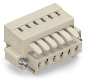 Connecteur femelle pour 1 conducteur 100% protégé contre l'inversion, gris clair - Wago - 734118/107000
