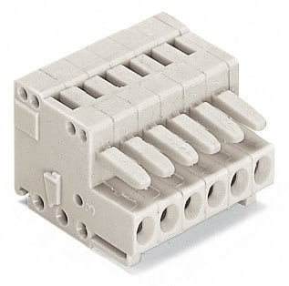 Connecteur femelle détrompé / 20 pôles / 1,5 mm² / pas 3,5 mm / gris clair