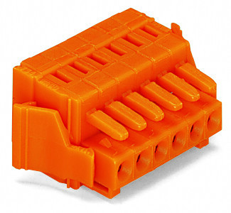 Connecteur femelle détrompé / 2 pôles / cliquets de verrouillage / pas 3,81 mm /