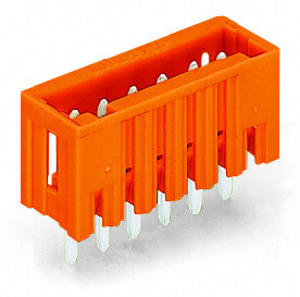 Connecteur mâle avec parois latérales, 2 pôles / pas 3,81 mm