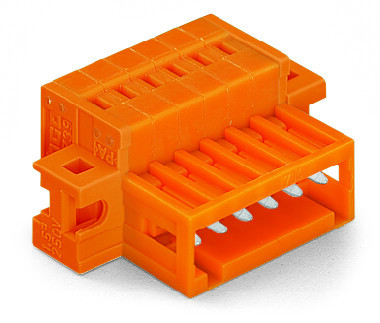 Connecteur mâle pour 1 conducteur 100% protégé contre l'inversion, orange