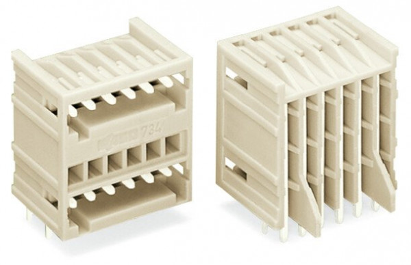 Connecteur mâle 8 pôles 2 étages avec support