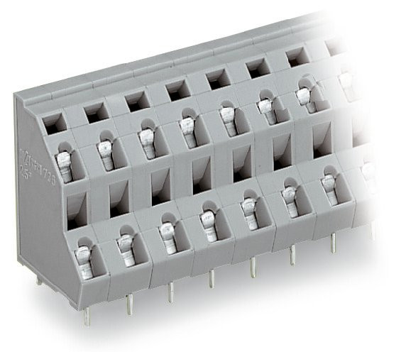 Borne pour circuits imprimés 2 étages 2,5mm² pas7.5mm 12 pôles, noir