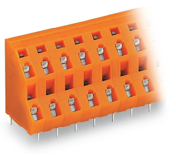 Borne pour ci  2 étages 2,5mm² pas7.62mm 2 x 10-pôles, orange