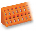 Borne pour ci  2 étages 2,5mm² pas7.62mm 2 x 10-pôles, orange