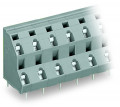 Barrette à bornes ci / 2 étages / 2 pôles / pas 10 mm / gris