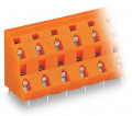 Barrette à bornes ci / 2 étages / 8 pôles / pas 10,16 mm / orange
