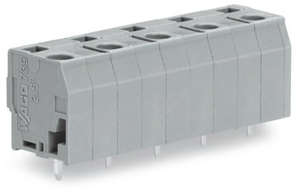 Borne pour ci  2,5mm² pas 10mm 4 pôles, gris - Wago - 7393204