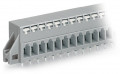 Barrette à bornes traversante p. ci 5 pôles, 2 broches à souder/pôle, pas 5 mm