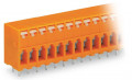 Barrette à bornes traversante p. ci, 6 pôles / 2 broches à souder / pôle