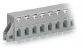 Barrette à bornes traversante p. ci 7 pôles, 2 broches à souder/pôle, pas 7,5 mm