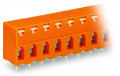 Barrette à bornes traversante p. ci, 2 pôles / 2 broches à souder / pôle