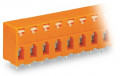 Barrette à bornes traversante p. ci 9 pôles, 2 broches à souder/pôle
