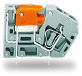 Borne modulaire de mesure sectionnable, support du sectionneur orange