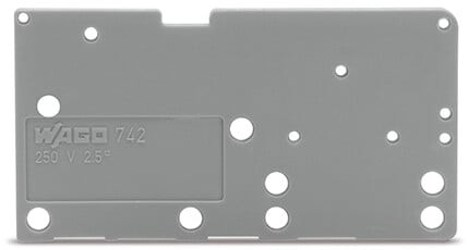 Plaque d'extrémité encliquetable / epaisseur 1,5 mm / bleu