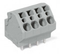 Borne pour circuits imprimés 4mm² pas 5mm 7 pôles, gris