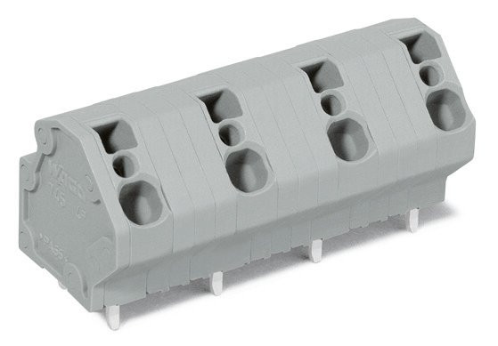 Borne pour circuits imprimés 4mm² pas12.5mm 9 pôles, gris
