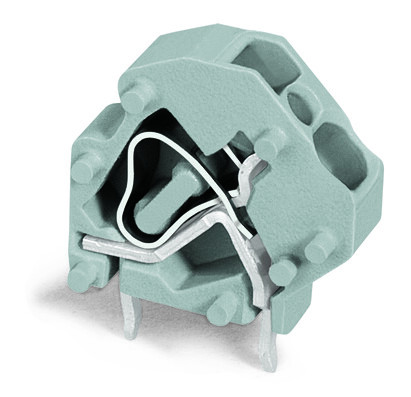 Borne 4mm²/pas 5mm/gris s/empl.pont - Wago - 7453801