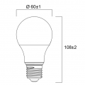Lampes led non directionnelles toledo gls a60 8w 806lm 840 e27