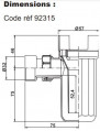 Siphon normalisé NF avec déflecteur pour groupe de sécurité NF EN 1487