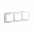 Caly plaque 3 postes horizontale ou verticale blanc
