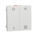Commande VMC Blanc ON/OFF avec 2 Vitesses 10 A Unica Schneider – 2 Modules