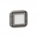 Voyant de balisage et de signalisation à LEDs étanche Plexo IP55 puissance 0,2W ou 1W enjoliveur finition - gris et blanc