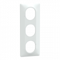 Ovalis - plaque de finition - 3 postes vertical - entraxe 71 mm - blanc